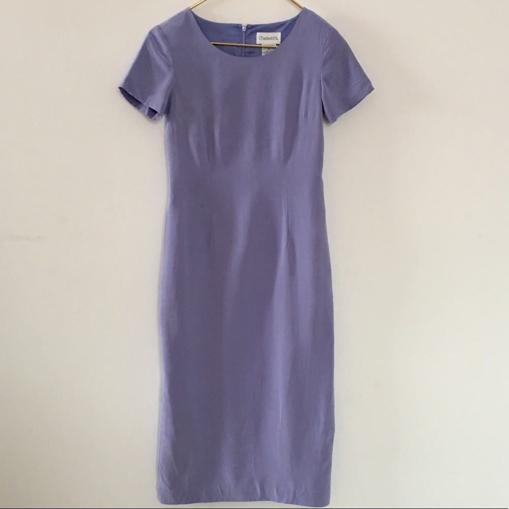 Petite lined silk dress